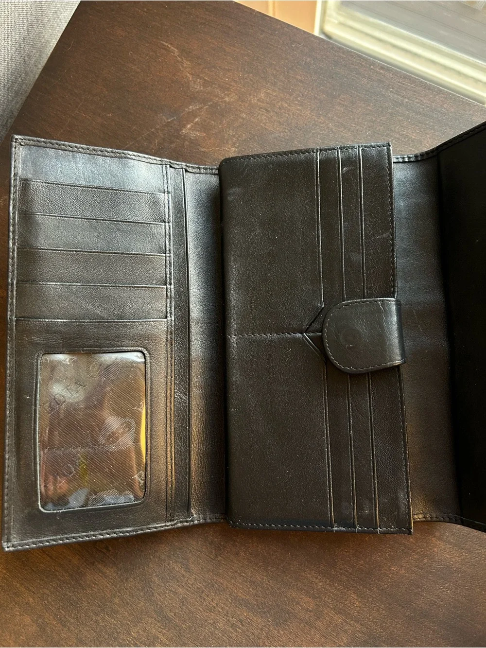 ROTA Genuine Stingray Black and White Foldover Wallet